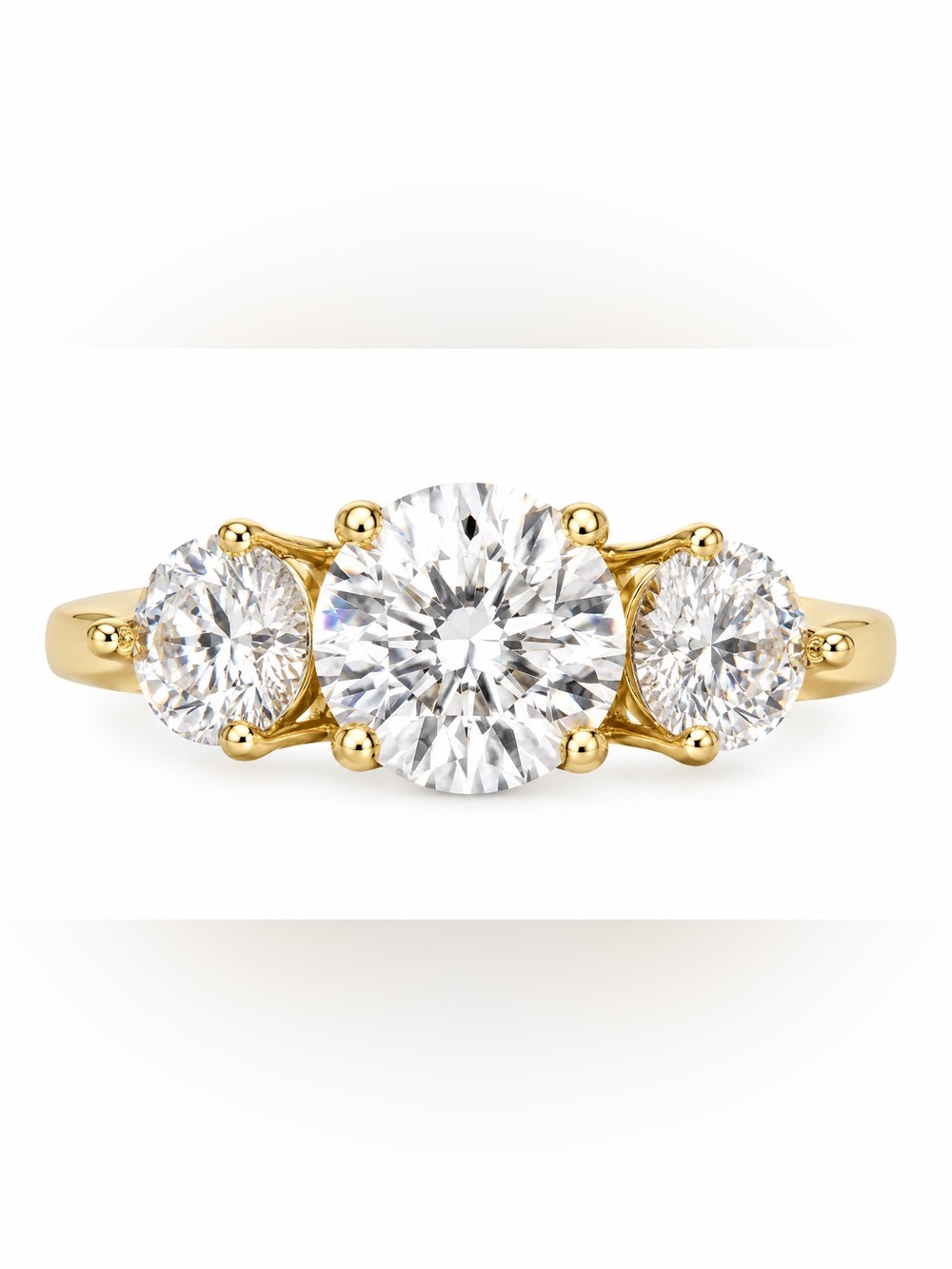 Luxury Moissanite Diamond Gold Women's Ring size 6 Retail $500